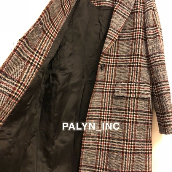 ❤️ZARA CHECKED PLAID MASCULINE COAT - Picture 5 of 8